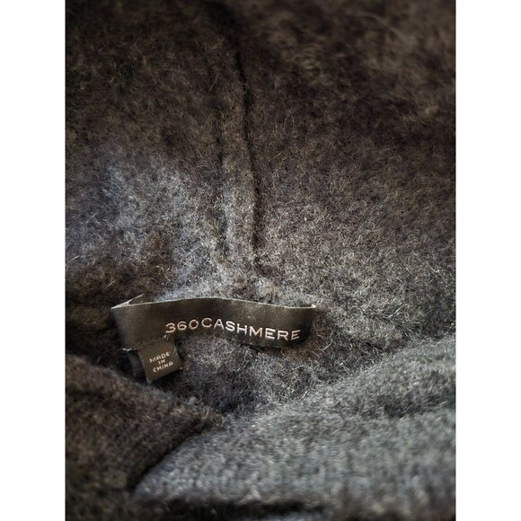 360Cashmere Womens 100% Cashmere Gray Hooded Sweater Size S - Picture 4 of 5